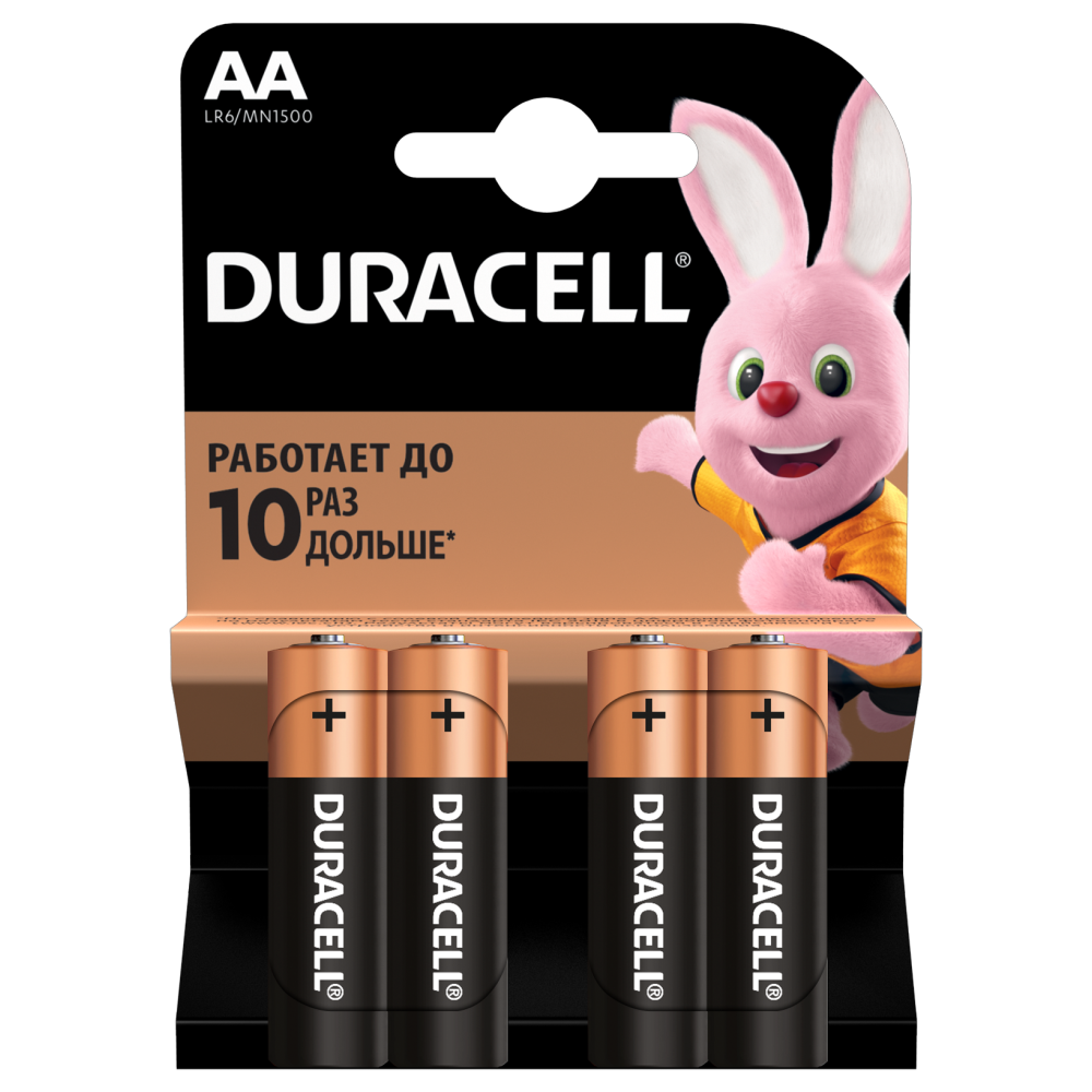 Батарейка LR6/АА/MN1500 Basic, 4шт./уп. Duracell - фото 4