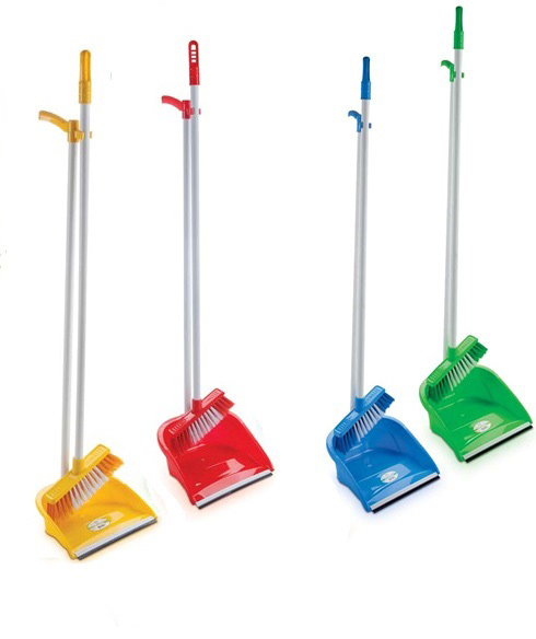 Набор для уборки помещений: щетка с длинной ручкой и совок для мусора, AF200, син. Uctem - фото 2