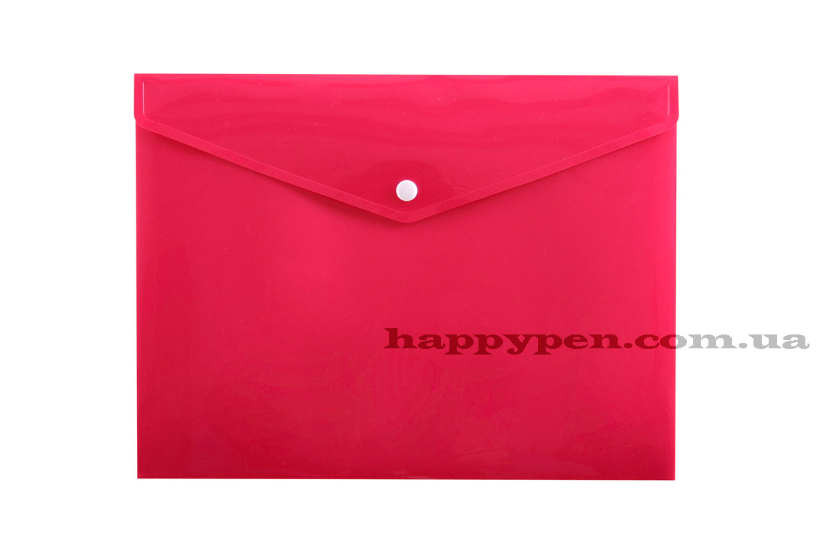 Папка-конверт на кнопці А4 (320*240мм), PP-113, товщина 200мкм., рожев. Penmate - фото 1