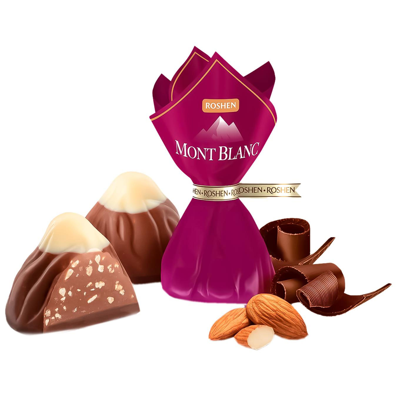 Цукерки Монблан з дробленим мигдалем, 1кг Roshen - фото 1