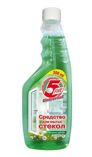 Засіб для миття скла, 500мл. Весняні квіти, запаска 5 Five - фото 1