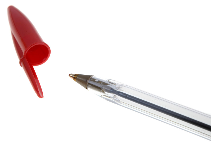 Ручка шариковая Cristal, корпус прозр., стержень красн. Bic - фото 3