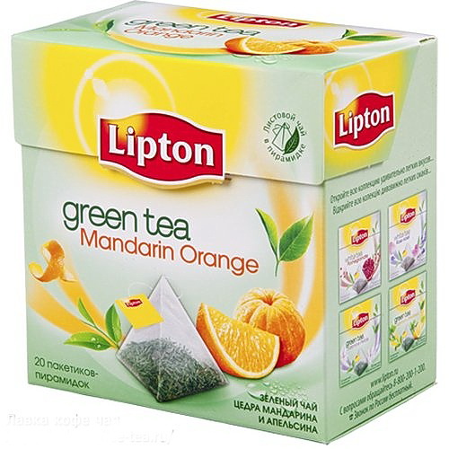 Чай зелений ароматизований Mandarin 20пак. Lipton - фото 1