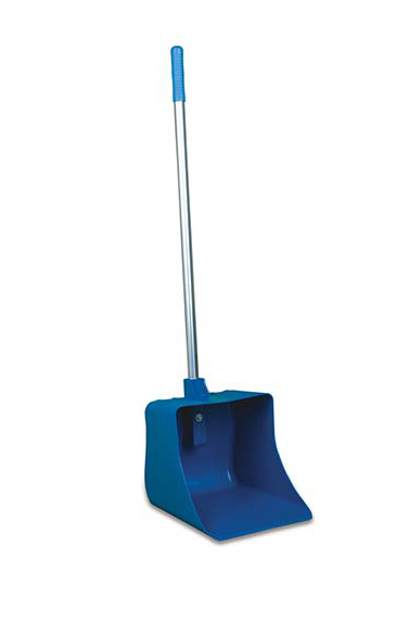 Совок для мусора промышленный глубокий 25см., с длинной ручкой, ECF335, син. Uctem - фото 1