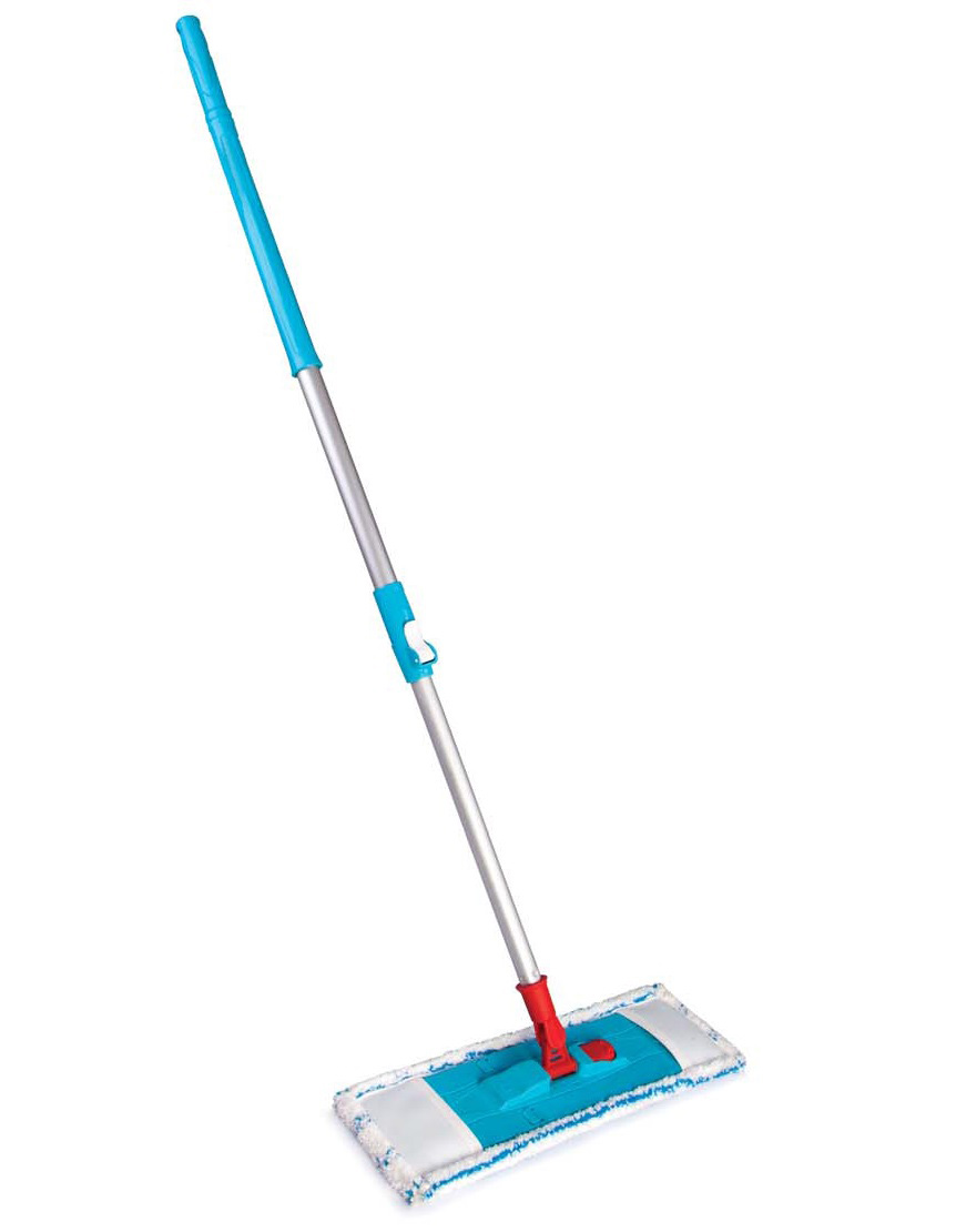 Швабра для мытья пола + насадка из микрофибры, телескопическая ручка, голуб. Uctem - фото 1