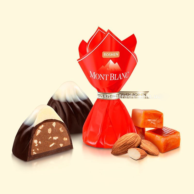 Цукерки Монблан з карамелізованим мигдалем, 1кг Roshen - фото 1