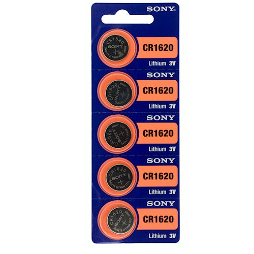 Батарейка CR1620 (ECR1620, DL1620, 5009LC, SB-T17), 16,0х2,00мм., 3V Sony - фото 2