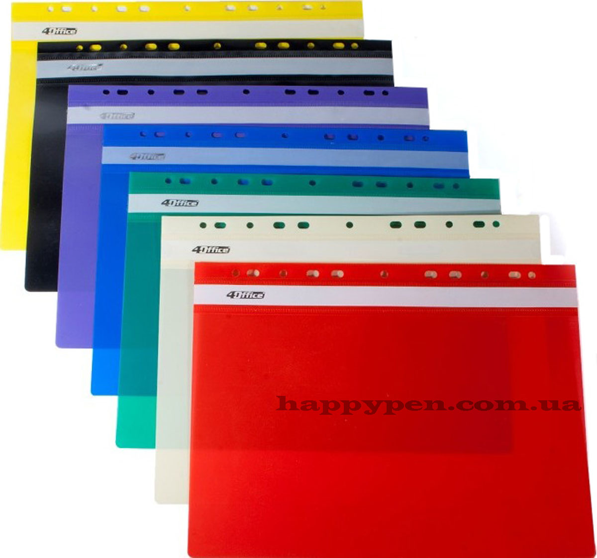 Скоросшиватель с прозрачным верхом и европерфорацией, А4, беж. 4Office - фото 2