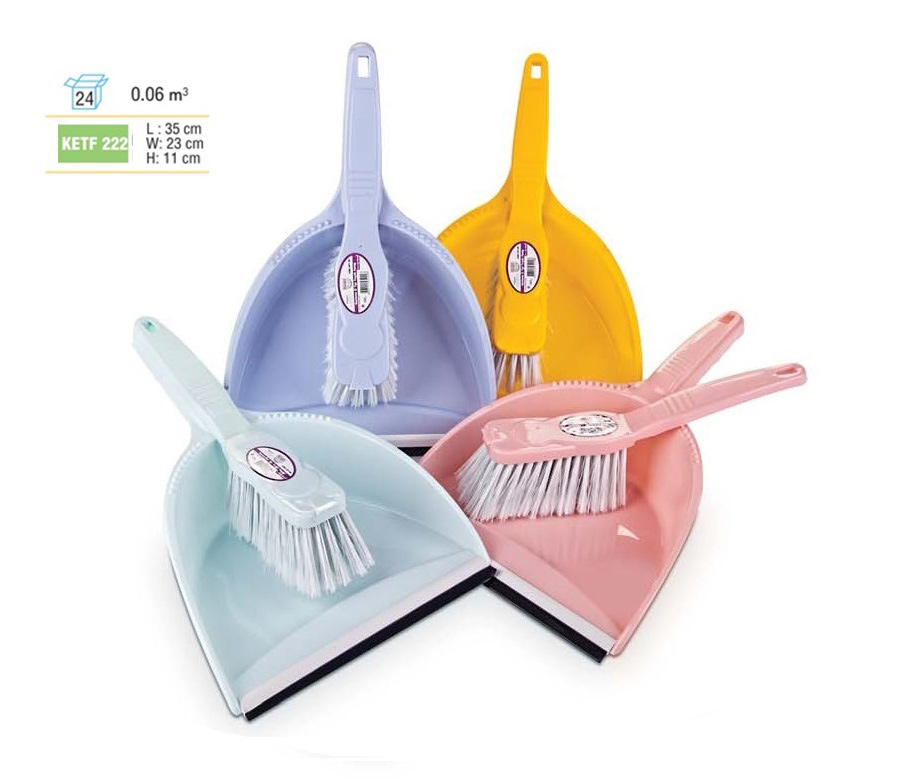 Набор для уборки: щетка с короткой ручкой и совок для мусора, 35*23см., KETF222, ассорт. Uctem - фото 3