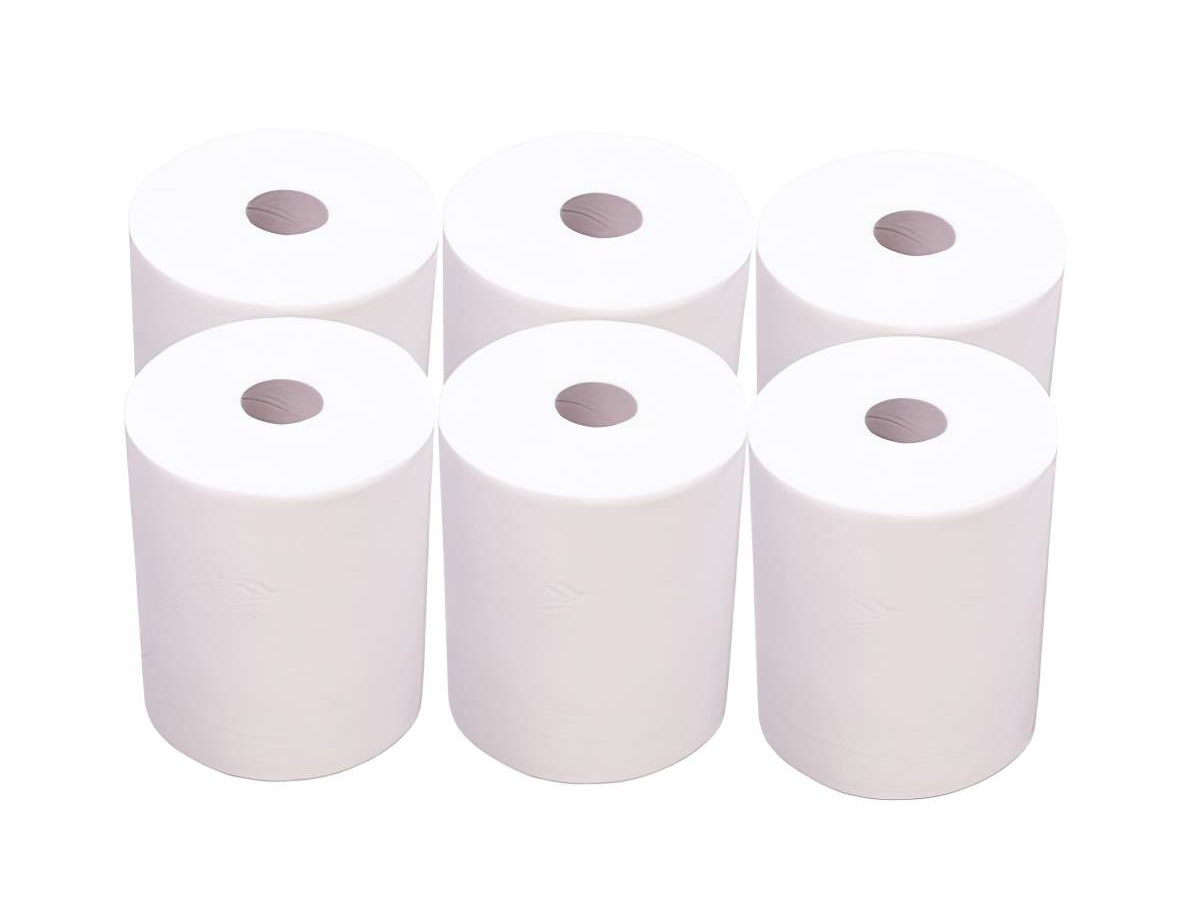 Полотенца рулонные Джамбо 2-х сл., целлюлоза, 91м., диаметр 16см., ширина 19см., 6шт./уп., бел. Tischa Papier - фото 1