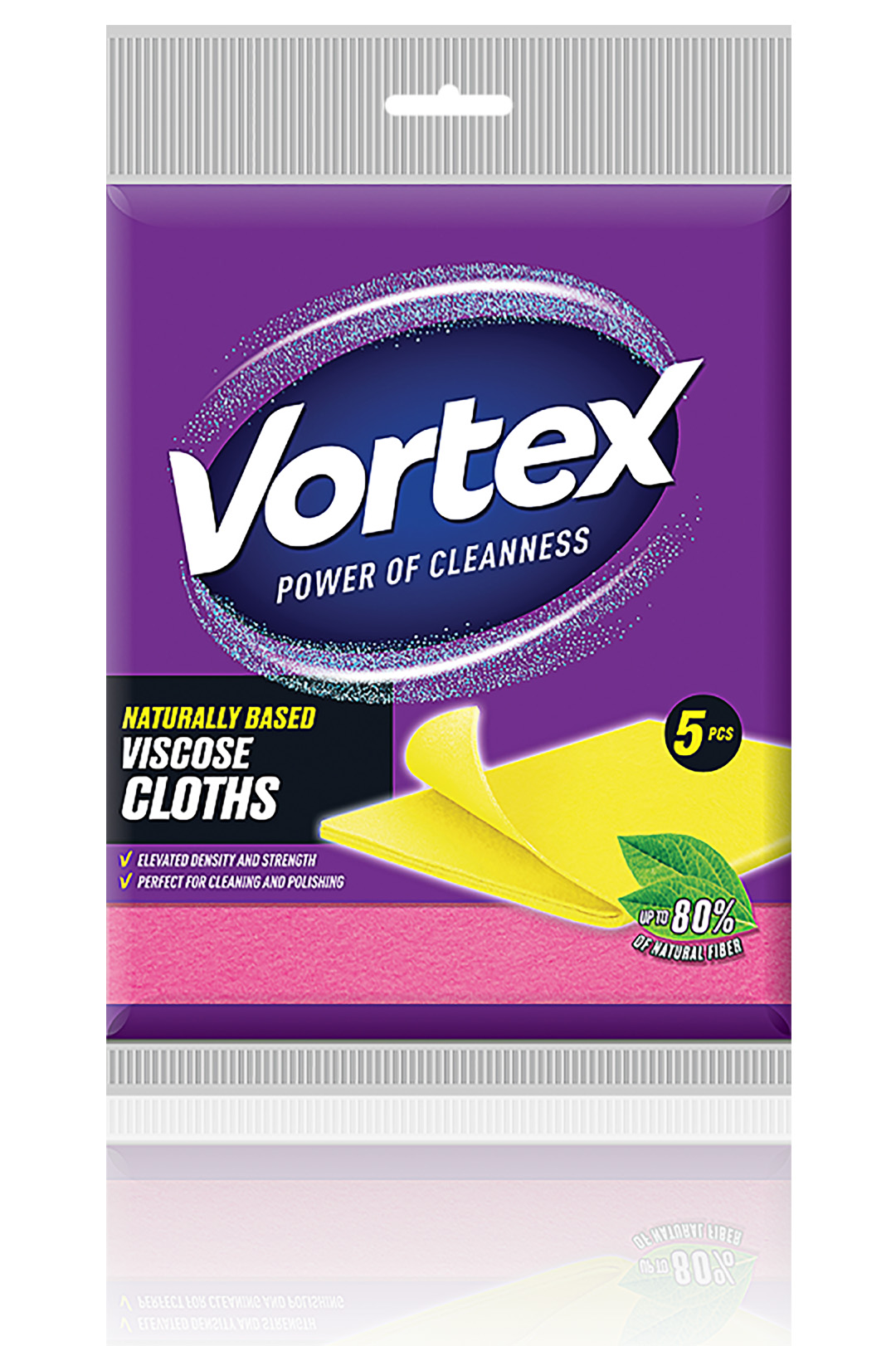 Серветка для прибирання універсальна, віскоза, 5шт/уп., (38х38) Vortex - фото 1