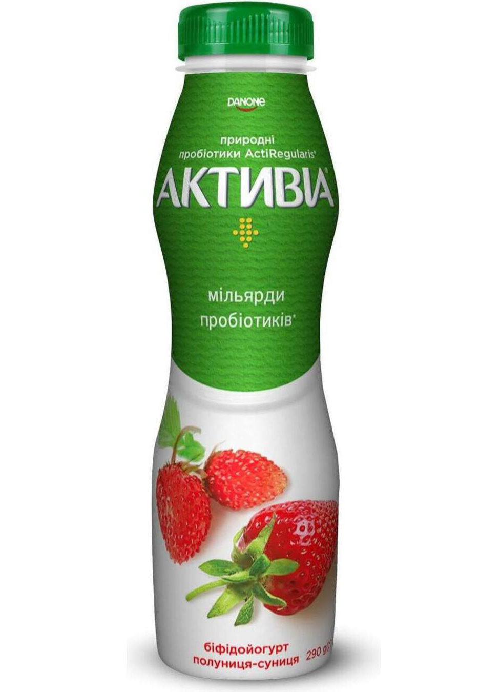 Бифидойогурт Активия 1,5%, 290г, питьевой, Клубника-земляника DANON - фото 1