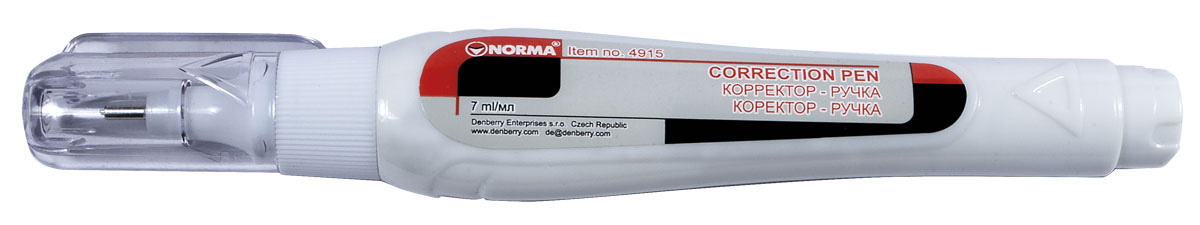 Корректор-ручка 7мл., металлический наконечник NORMA - фото 2