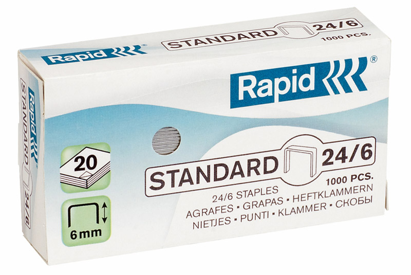 Скоби для степлера 24/6 Standard, 1000шт./уп. Rapid - фото 4