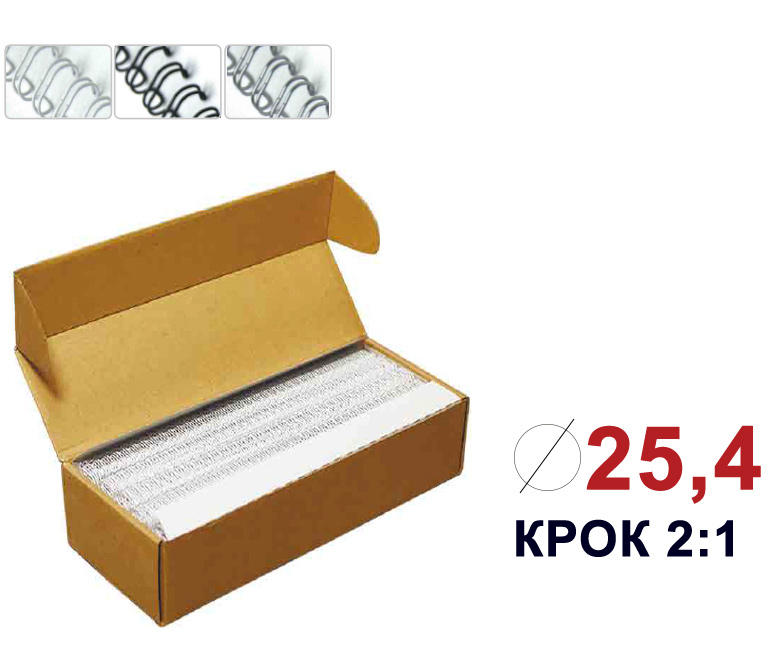 Пружини метал. 25,4 мм.; 2:1, 15шт/уп., срібл. D&Art - фото 2