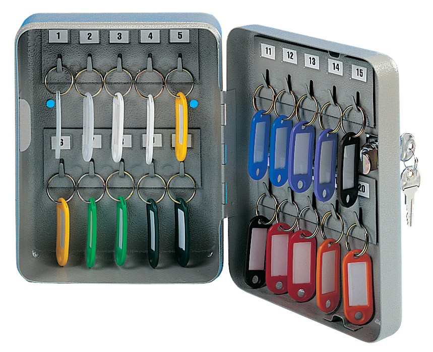 Сейф настінний для 20 ключів металевий, сір. DONAU - фото 1