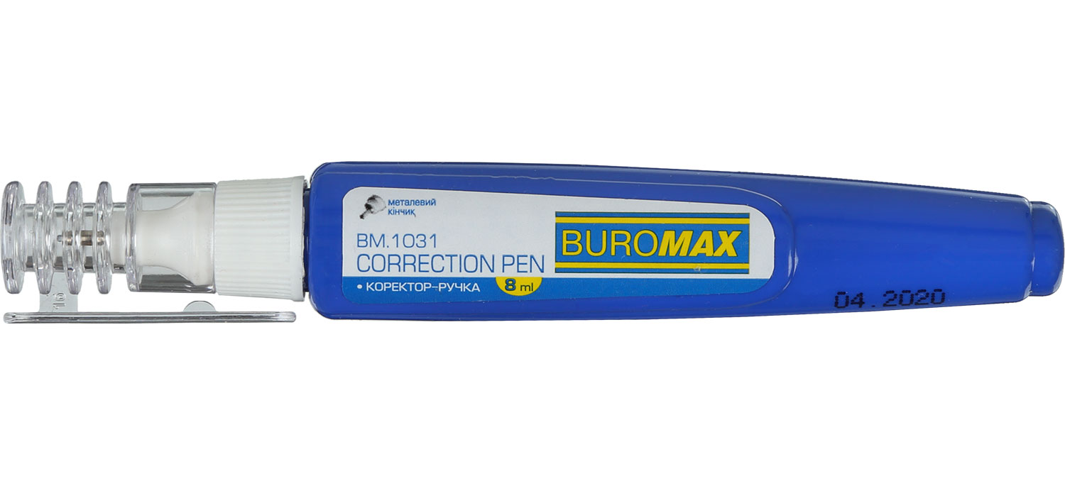 Корректор-ручка 8мл., металлический наконечник BuroMax - фото 3