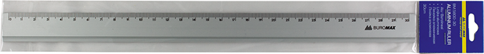 Лінійка алюмінієва, 30см. BuroMax - фото 2