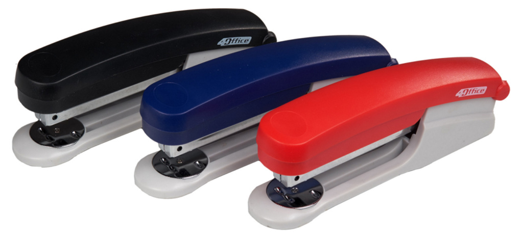 Степлер 24/6, 20арк., плече 6,5см, асорті 4Office - фото 1