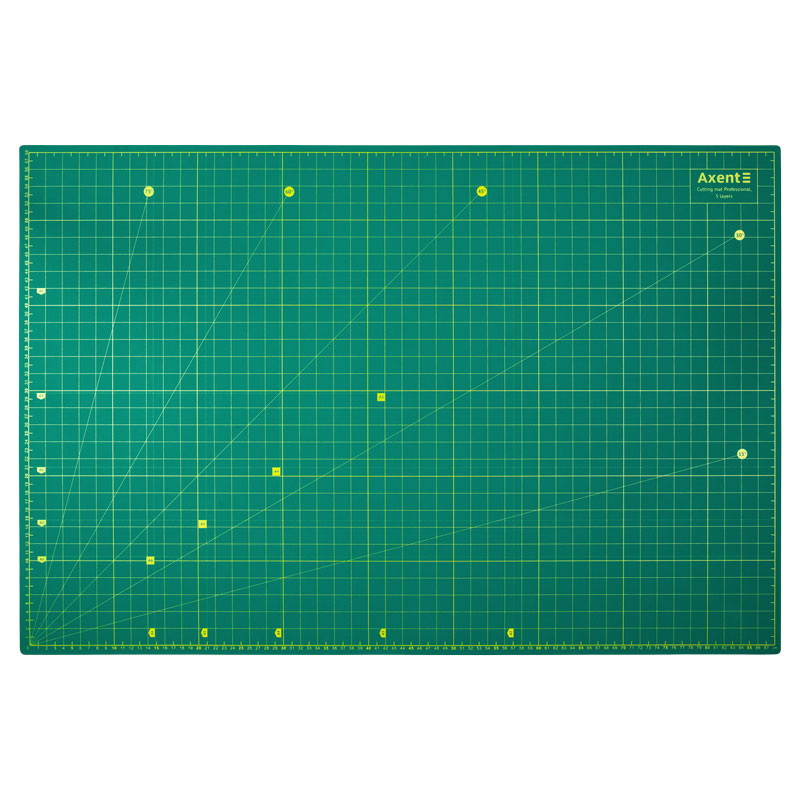 Килимок для різання самовідновлювальний PRO А1 (594*840мм.), п'ятишаровий, товщина 3мм., зелен. Axent - фото 2
