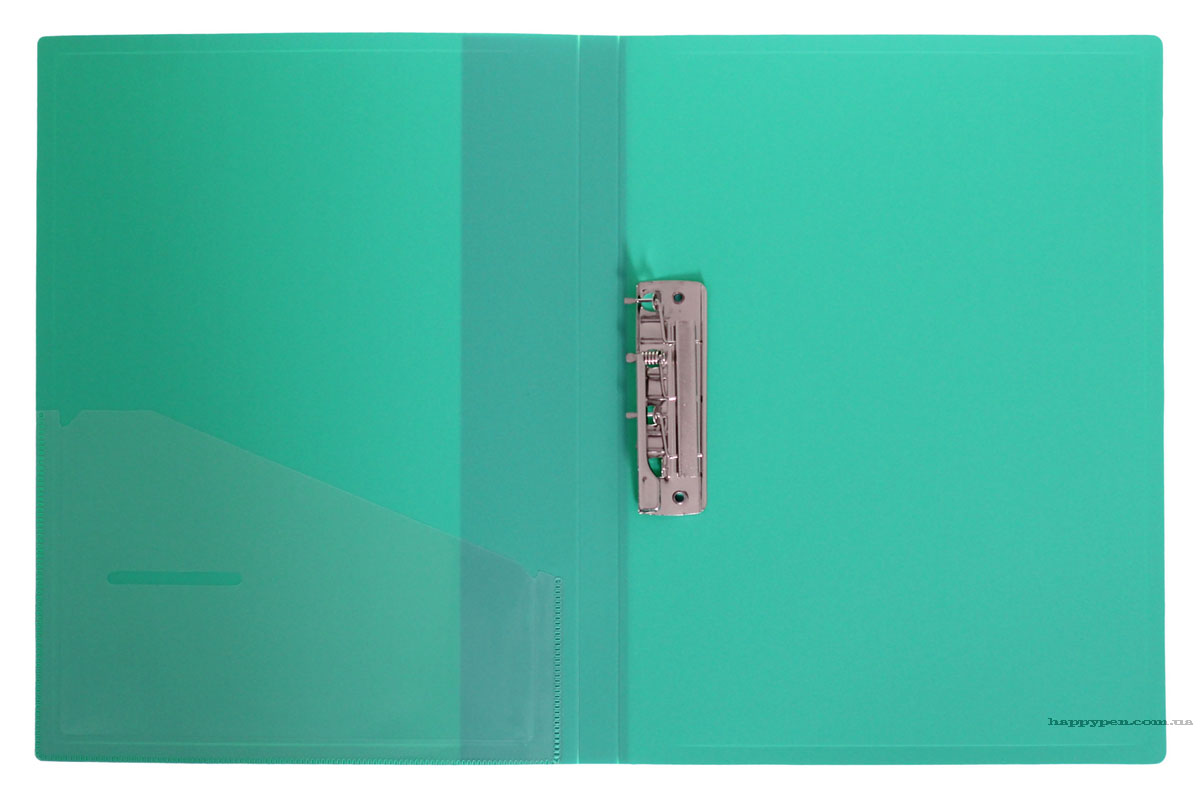 Папка с боковым прижимом А4, 20мм., пластик, зелен. NORMA - фото 2