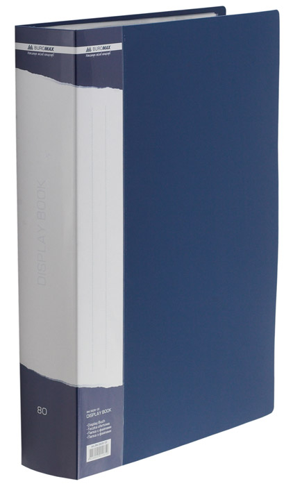 Папка на 80 файлами в коробці, син. BuroMax - фото 1