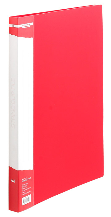 Папка з швидкозшивачем і бічним карманом, пластикова, 18мм., червон. BuroMax - фото 1