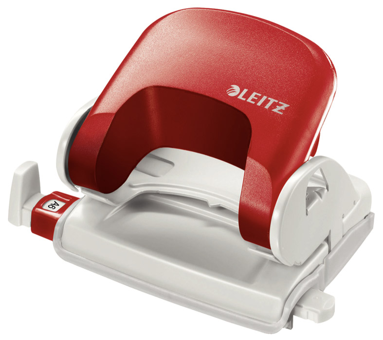 Дырокол на 2 отверстия, до 16 листов Nexxt Locher, красн. (5038-00-25) LEITZ - фото 1
