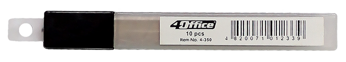 Леза змінні для канцелярського ножа 9мм., 10шт/уп. 4Office - фото 1