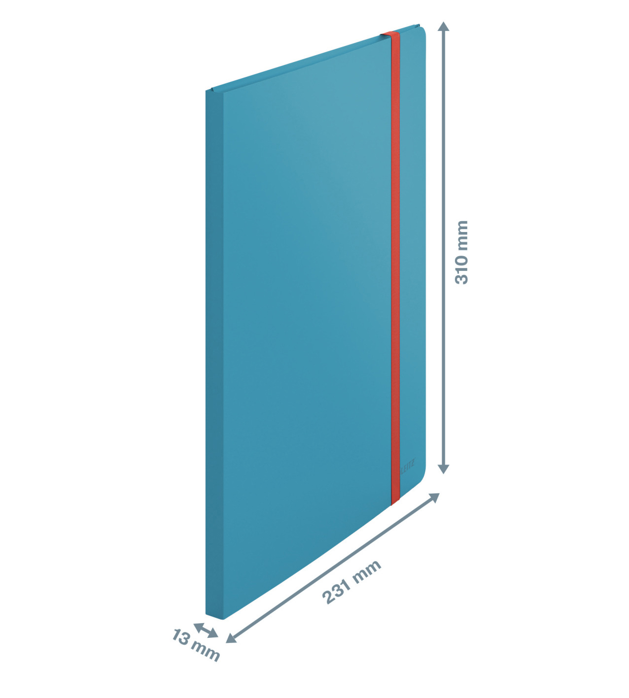 Папка на 20 файлов COSY с тремя клапанами на резинке, син. LEITZ - фото 5