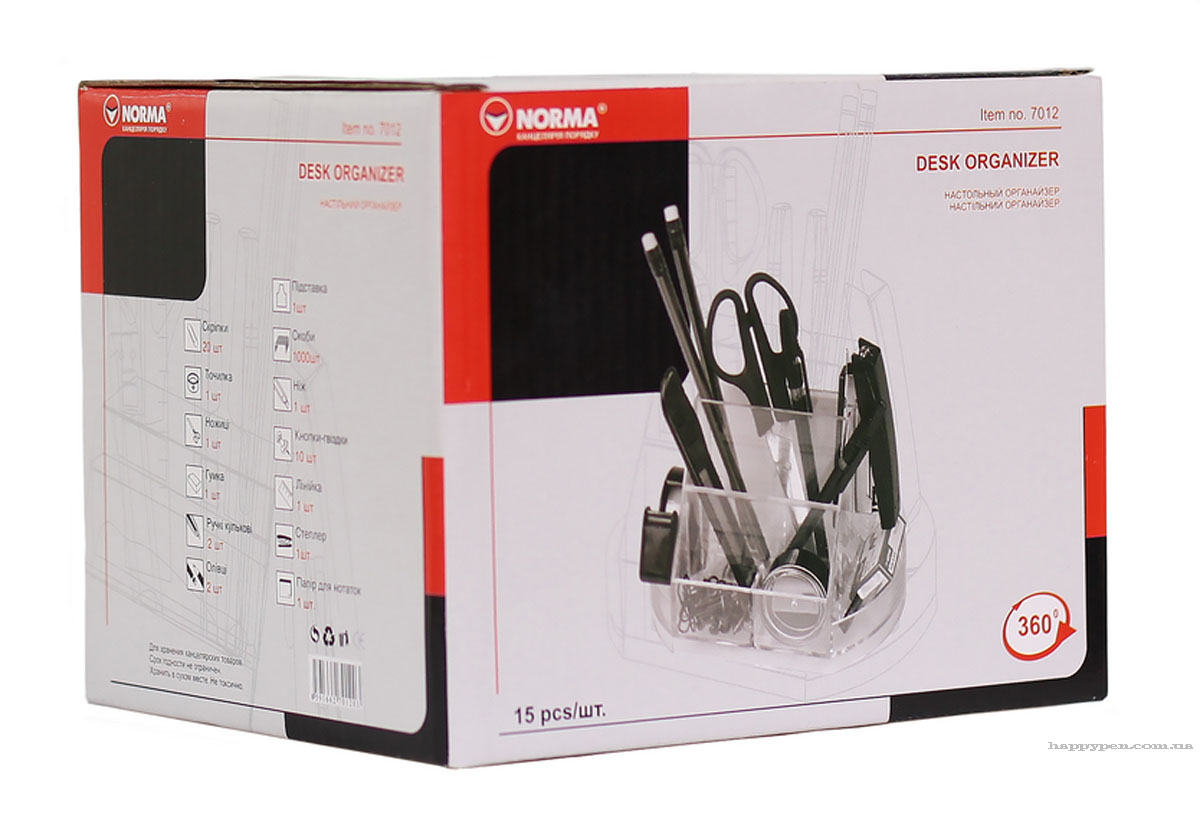 Набор настольный пластиковый 15 предметов прозр. NORMA - фото 4