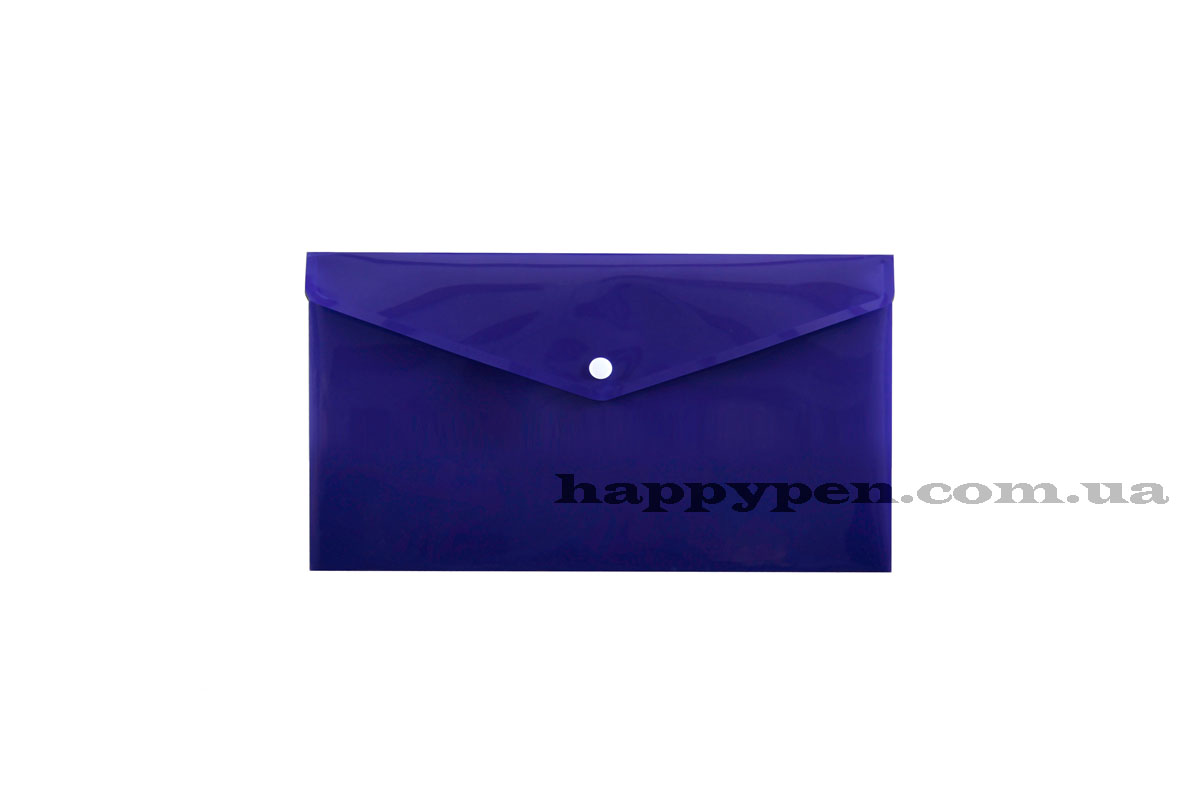 Папка-конверт на кнопке E65/DL (253*129мм), PP-115, толщина 180мкм., фиолет. Penmate - фото 1