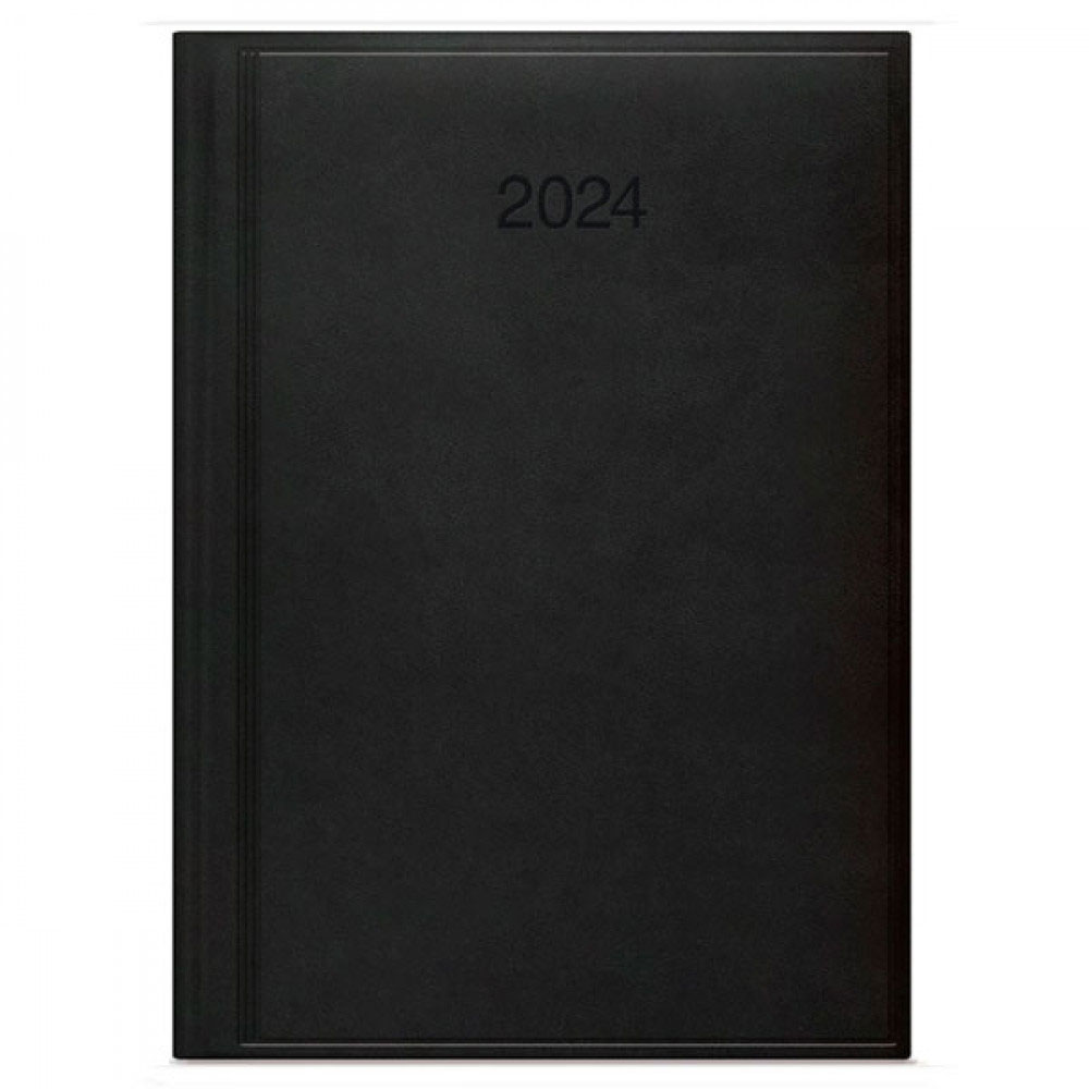 Ежедневник датированный 2024 Стандарт Torino, слепое тиснение, черн. Brunnen - фото 1