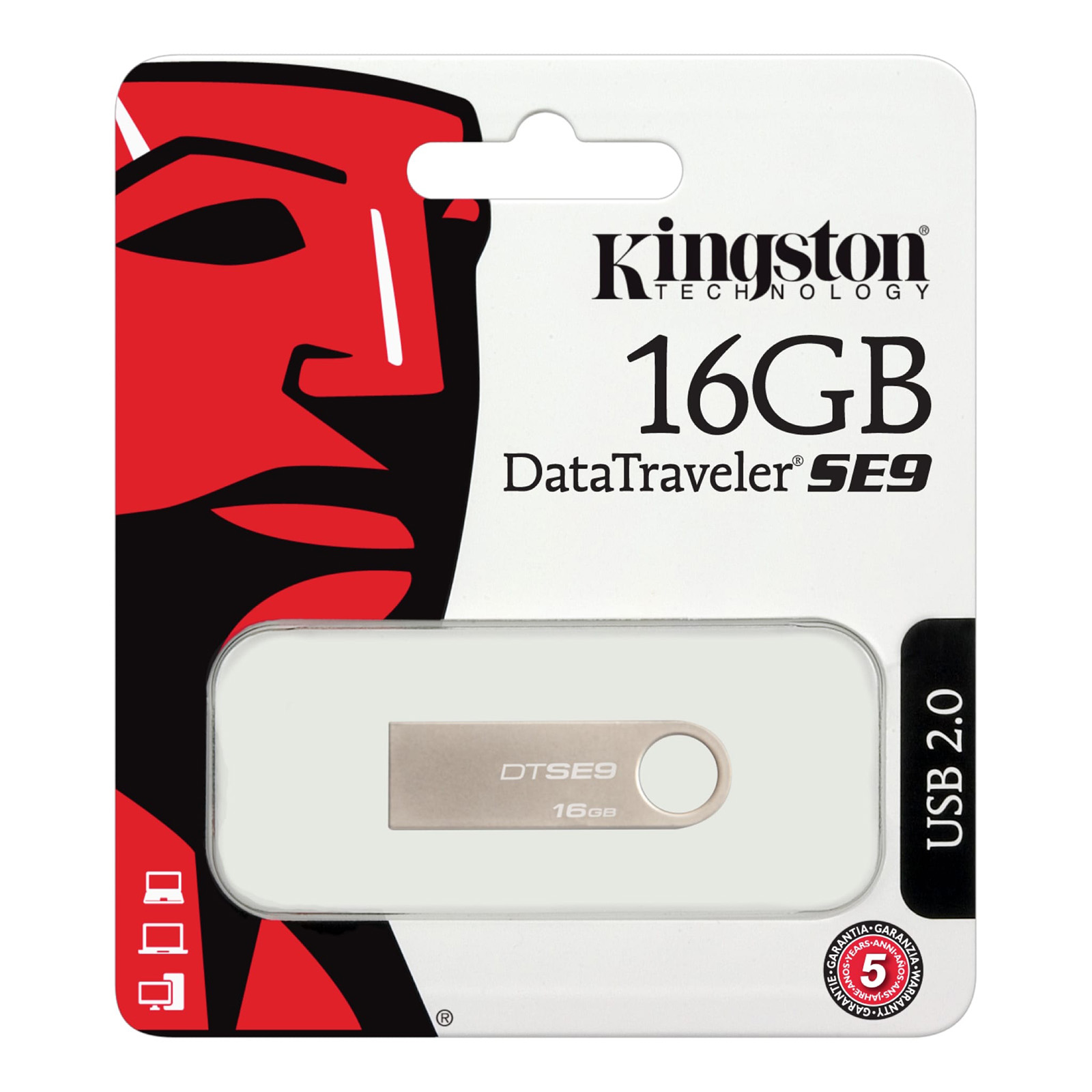 Флеш-пам'ять USB 2.0 Flash Drive 16Gb DataTraveler SE9, металевий корпус Kingston - фото 3