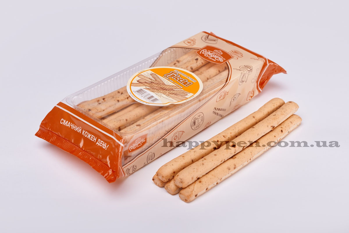 Палочки Гриссини с луком и укропом 200г. Украина - фото 1