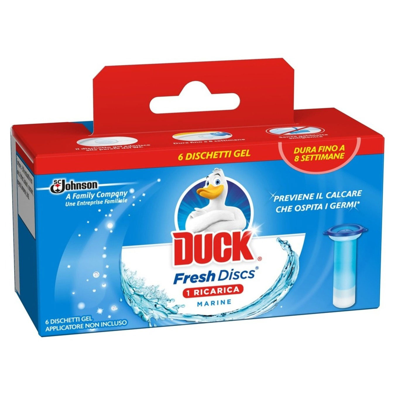 Освежитель для туалетов диски чистоты Морская свежесть, запаска, 6 дисков Утенок - фото 4