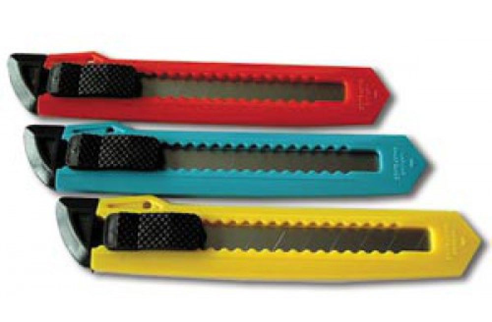 Ніж канцелярський великий 18мм., пластиковий корпус 4Office - фото 2