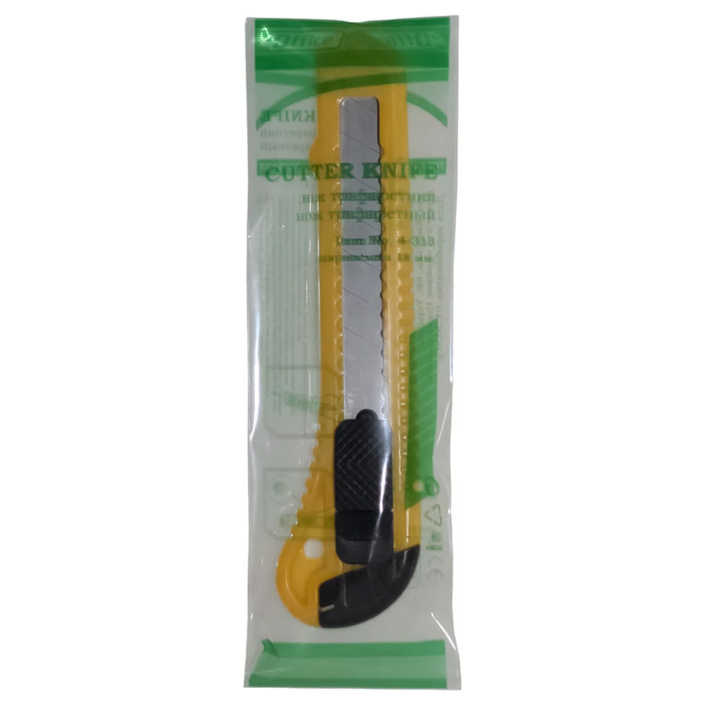 Ніж канцелярський великий 18мм., пластиковий корпус 4Office - фото 3