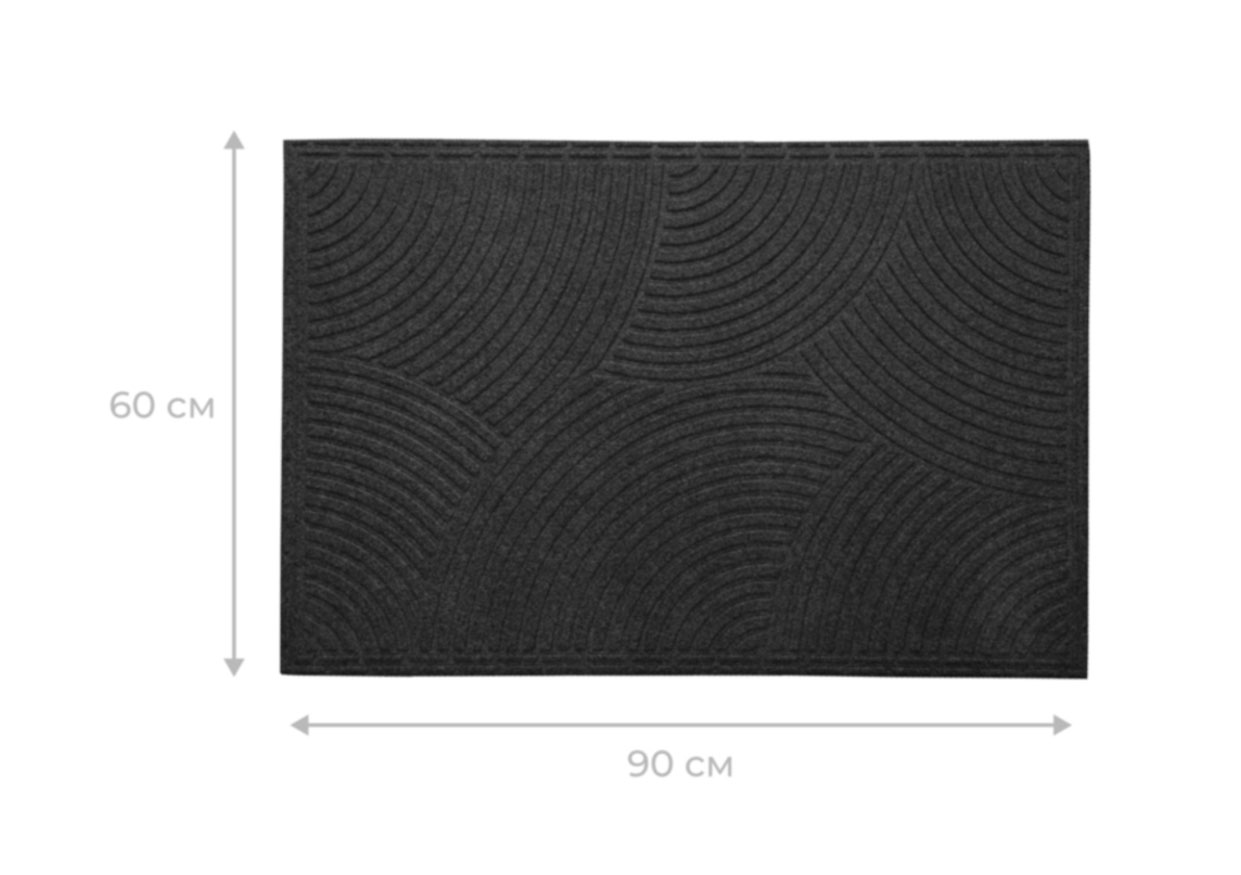 Килимок під двері 60*90см, без кромки, з візерунком 