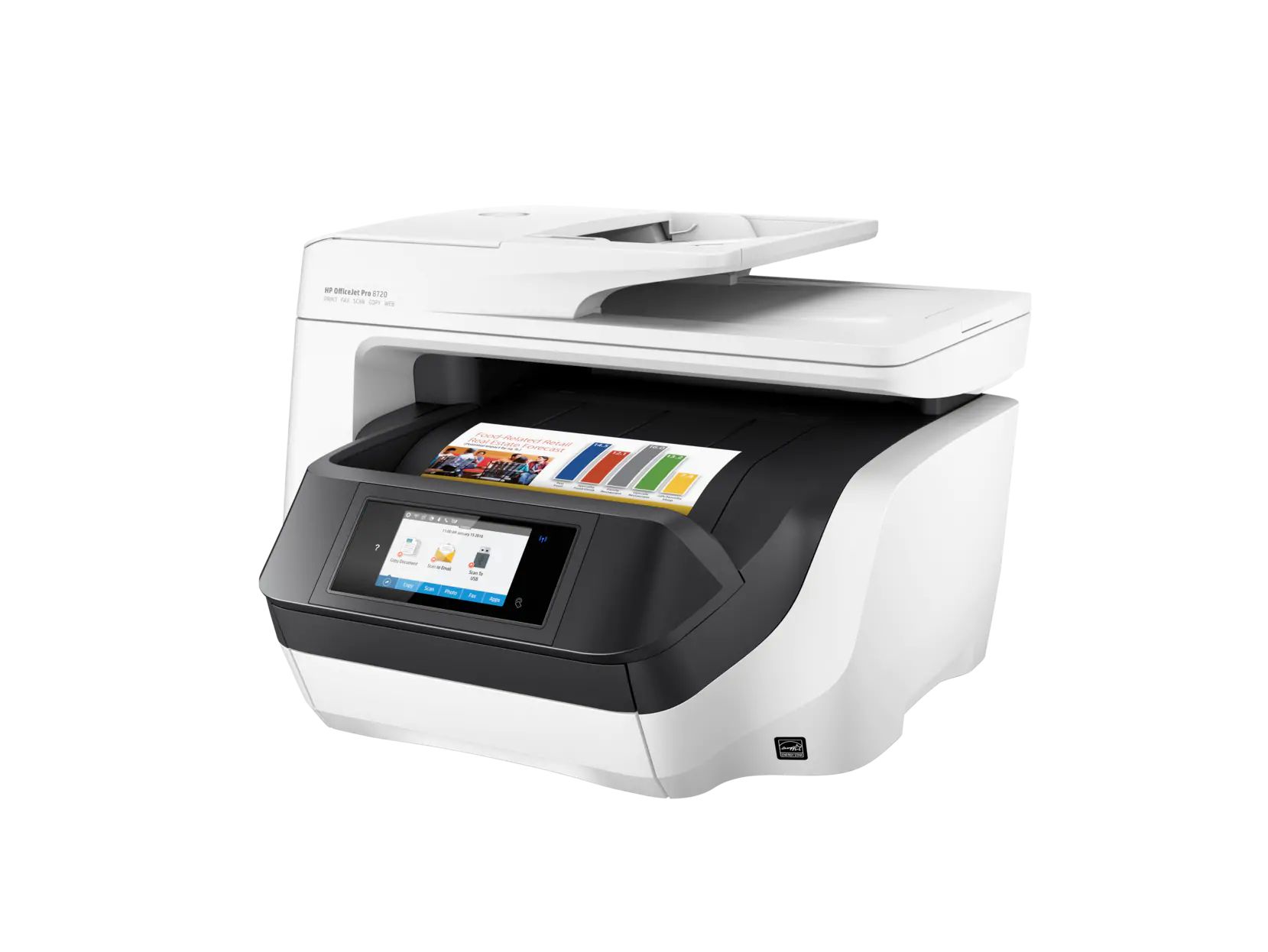 МФУ формат А4, цветная струйная печать, HP OfficeJet Pro 8720 с Wi-F HP - фото 2
