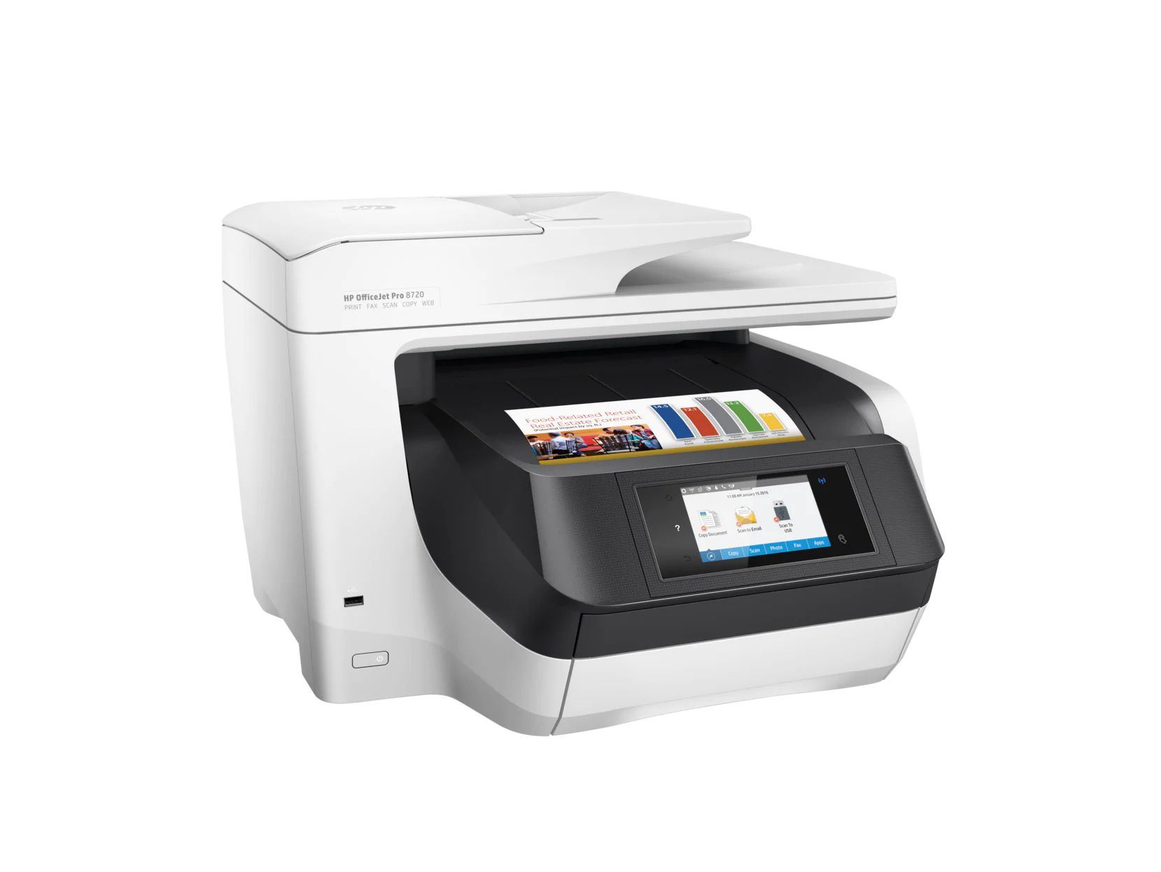 МФУ формат А4, цветная струйная печать, HP OfficeJet Pro 8720 с Wi-F HP - фото 3
