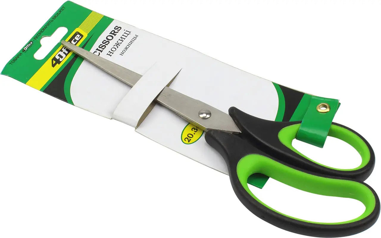 Ножницы 20см. с резиновыми вставками 4Office - фото 1