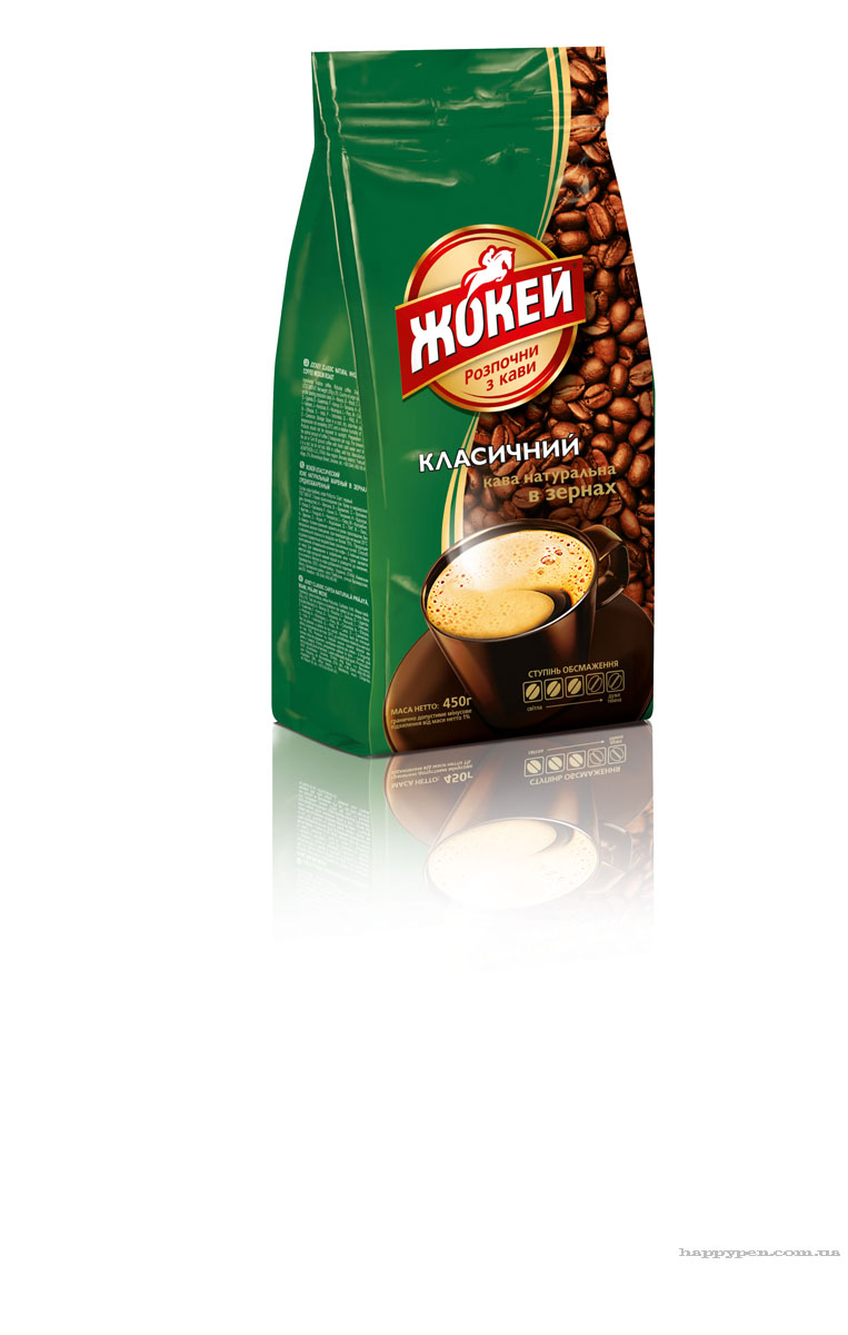 Кава в зернах Класичний 450г., арабіка Жокей - фото 1