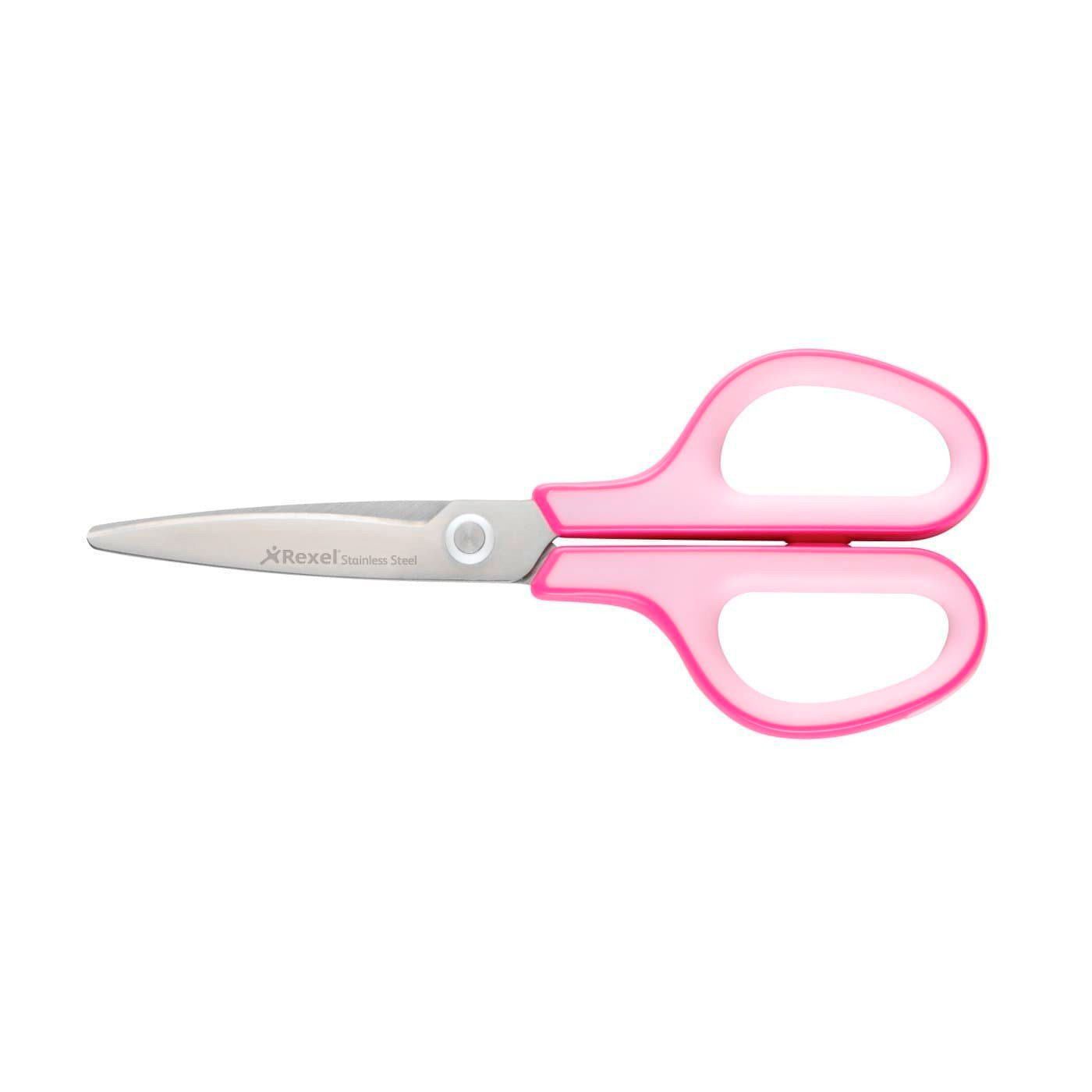 Ножиці 18,2см. X3, рожев. Rexel - фото 1