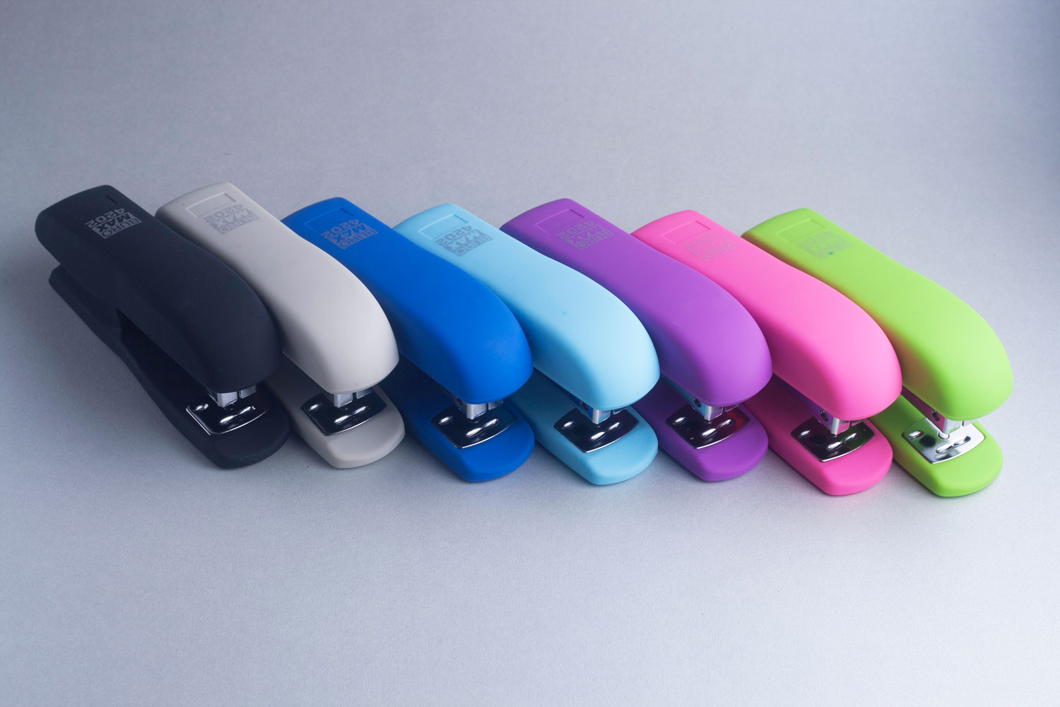 Степлер 24/6, 20арк., асорті BuroMax - фото 1