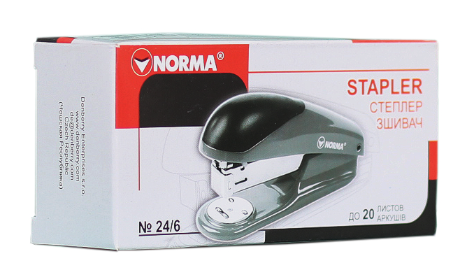 Степлер 24/6, 20л., красн. NORMA - фото 3