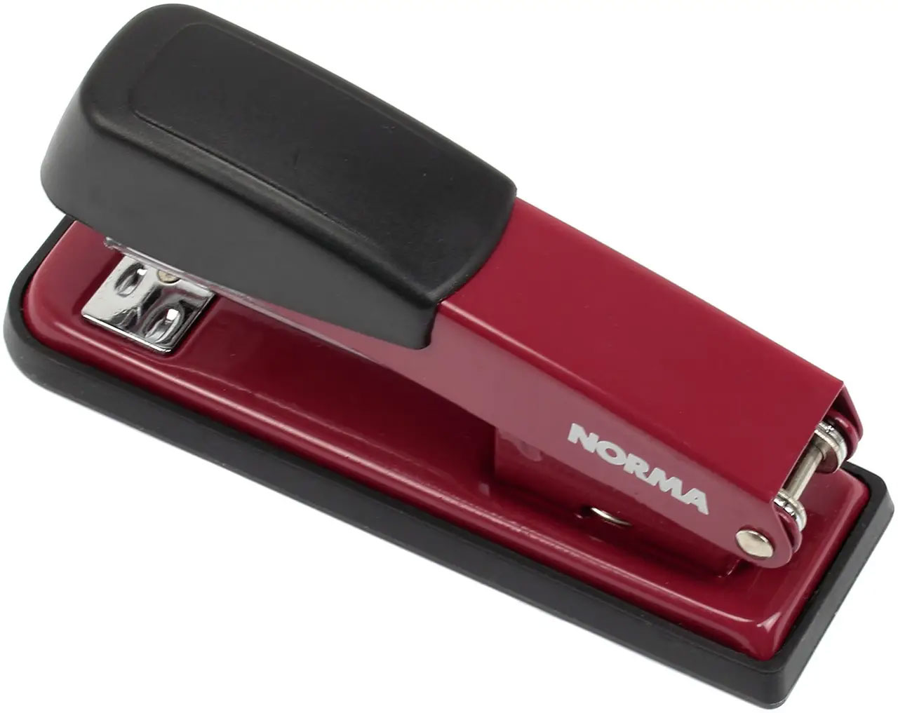 Степлер 24/6, 20арк., металевий, черв. NORMA - фото 1