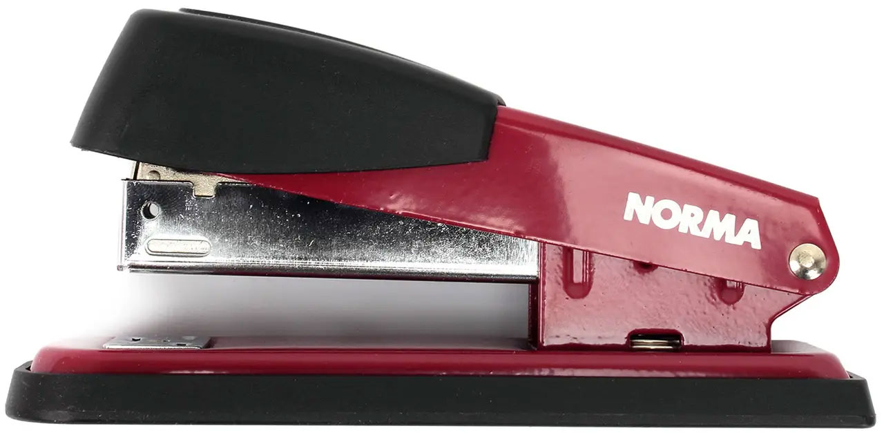 Степлер 24/6, 20арк., металевий, черв. NORMA - фото 2