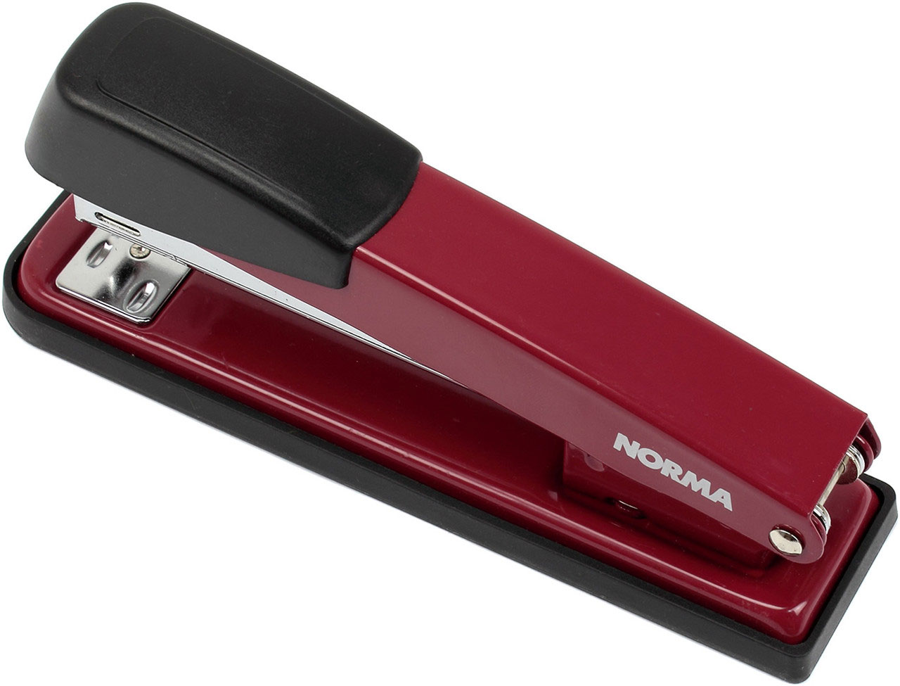 Степлер 24/6, 20арк., металевий, черв. NORMA - фото 1