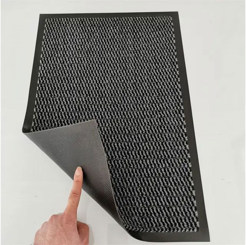 Коврик придверный 80*120см., прорезиненный, серый Нидерланды - фото 2